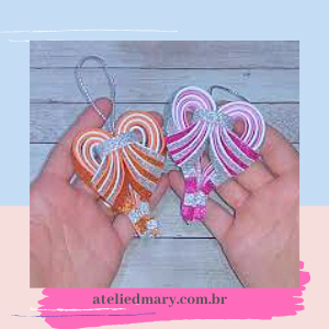 PAP – Pingente Coração em E.V.A para Árvore de Natal [Artesanato para o Natal]